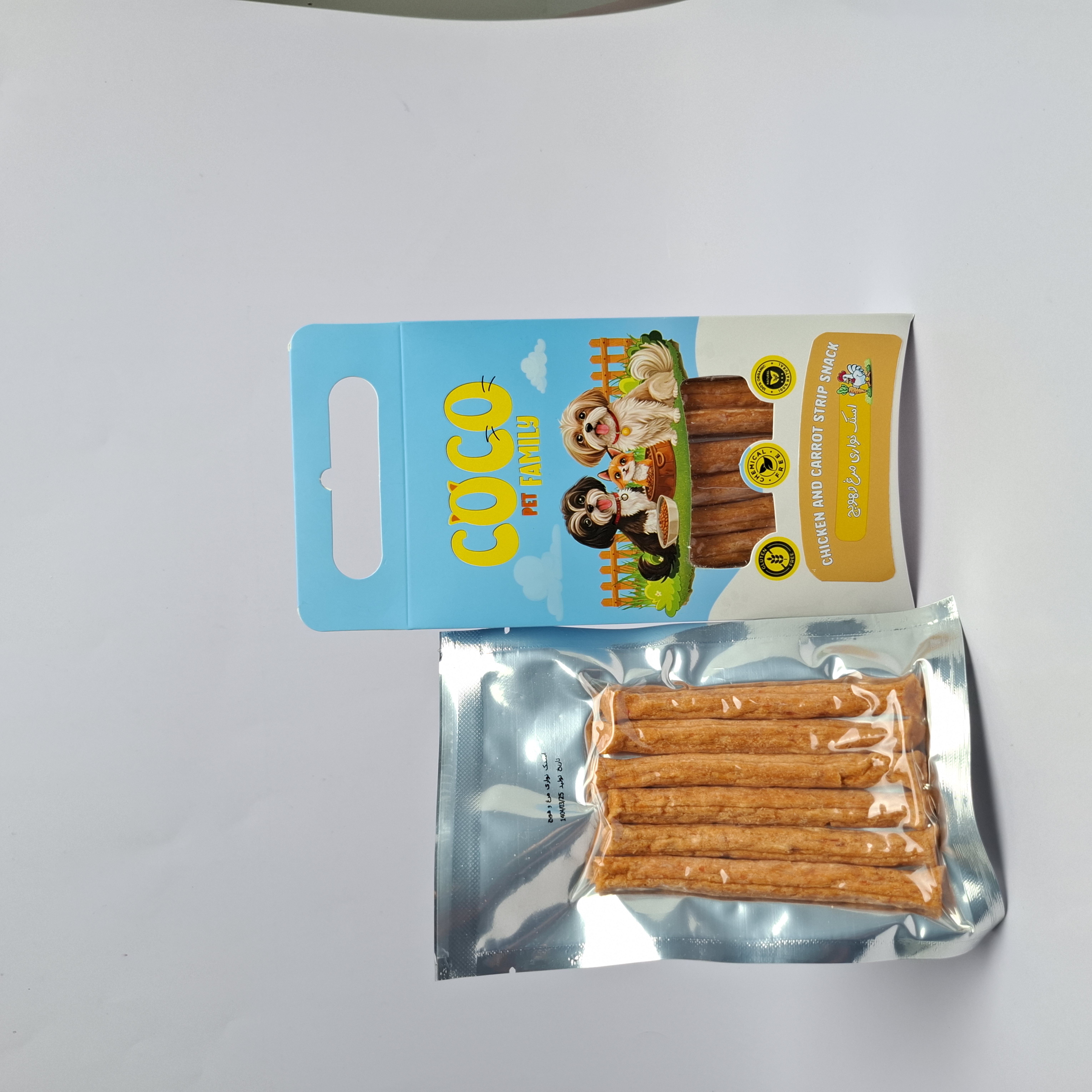 اسنک نواری مرغ و هویج